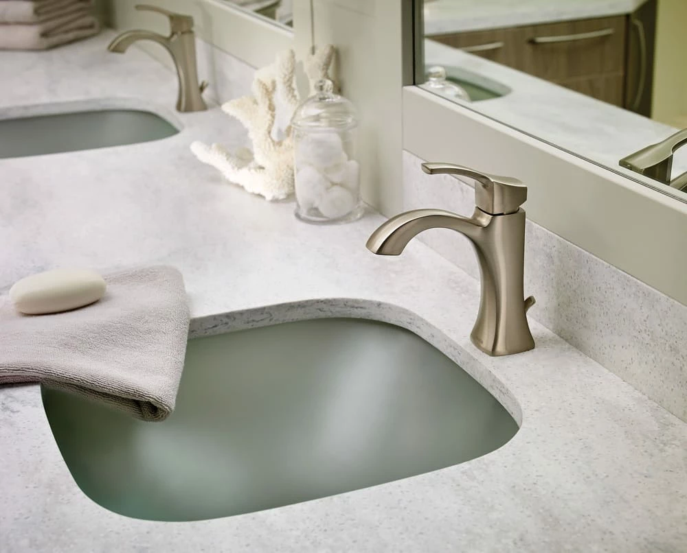 Moen® Voss Single Handle High Arc Single Hole Bathroom Sink Faucet, Brushed Nickel 7 Moen® Voss Single Handle High Arc Single Hole Bathroom Sink Faucet, Brushed Nickel - Image 7