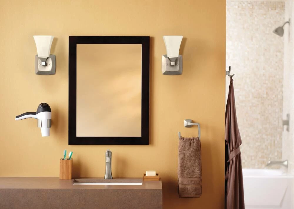 Moen® Voss Single Handle High Arc Single Hole Bathroom Sink Faucet, Brushed Nickel 6 Moen® Voss Single Handle High Arc Single Hole Bathroom Sink Faucet, Brushed Nickel - Image 6