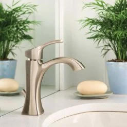 Moen® Voss Single Handle High Arc Single Hole Bathroom Sink Faucet, Brushed Nickel 11 Moen® Voss Single Handle High Arc Single Hole Bathroom Sink Faucet, Brushed Nickel -Moen's Home Comforts moen voss 1 handle 1 hole lavatory brushed nickel e965fade 91c8 4d31 9363 55cf46367938