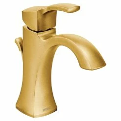 Moen® Voss Single Handle High Arc Bathroom Sink Faucet, Brushed Gold