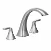 Moen Voss 2-Handle Deck Mount Roman Tub Faucet Trim Kit, Valve Required, Chrome