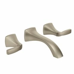 Moen Voss Two-Handle Wall Mount Bathroom Faucet Trim Kit (Valve Required), Brushed Nickel