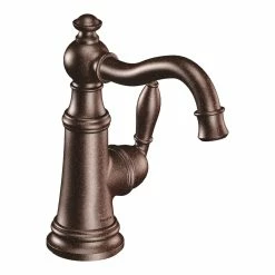 Moen® Weymouth Single Handle High Arc Single Hole Bathroom Sink Faucet, WaterSense® Certified, Oil Rubbed Bronze