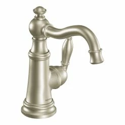 Moen® Weymouth Single Handle High Arc Bathroom Sink Faucet, WaterSense® Certified, Brushed Nickel