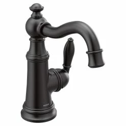 Moen® Weymouth Single Handle Single Hole Bathroom Sink Faucet, WaterSense® Certified, Matte Black