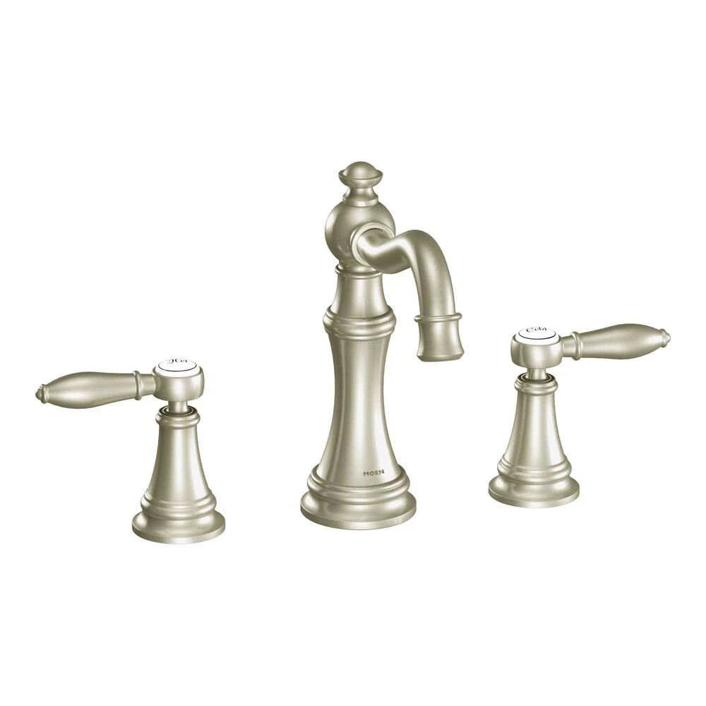 Moen Weymouth Two-Handle Bathroom Faucet Trim Kit (Valve Required), Brushed Nickel 1 Moen Weymouth Two-Handle Bathroom Faucet Trim Kit (Valve Required), Brushed Nickel