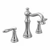 Moen Weymouth Two-Handle Bathroom Faucet Trim Kit (Valve Required), Chrome