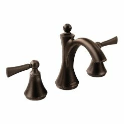 Moen Wynford Wynford Two-Handle Widespread High-Arc Bathroom Faucet (Valve Required), Oil Rubbed Bronze